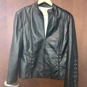 St. John Sport by Marie Gray Leather Jacket